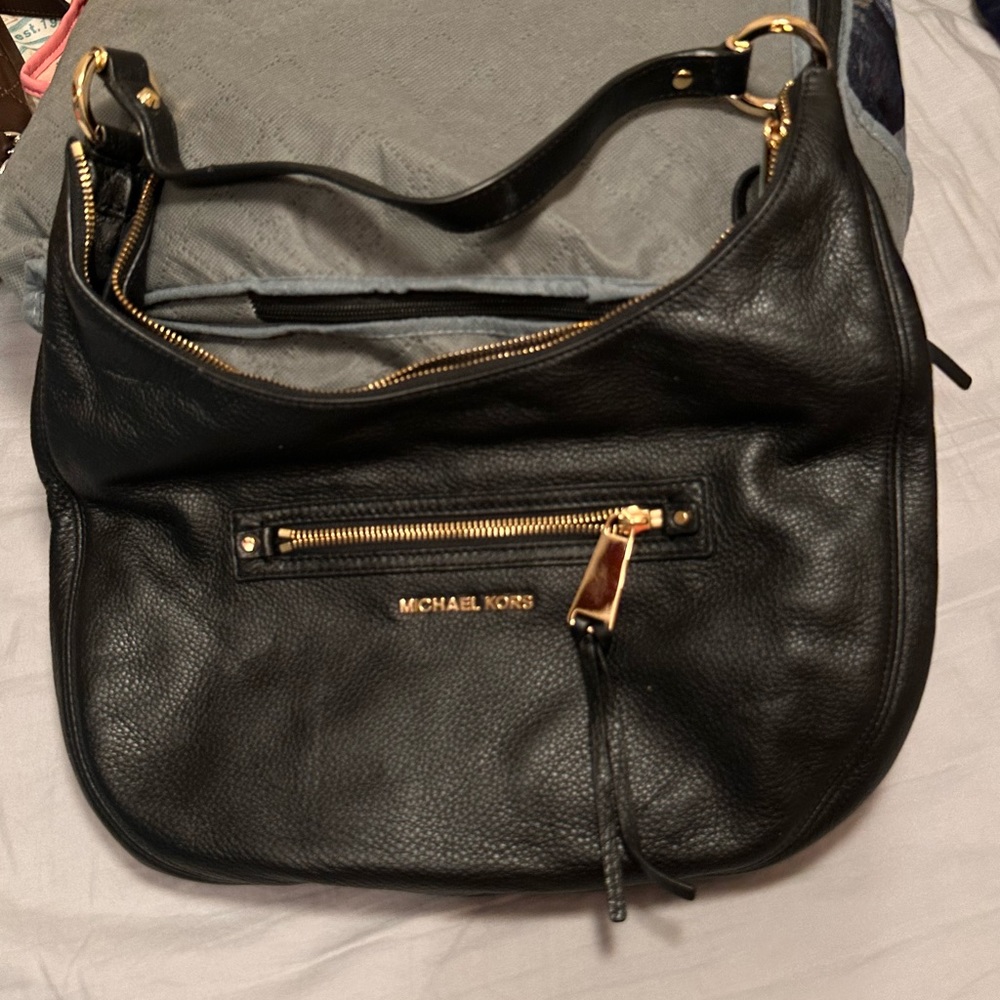 Michael Kors black satchel bag